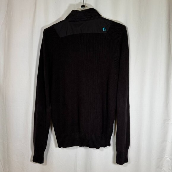 PUMA Black Solid Activewear Men's Sweater Jacket Size Xl X LargeCotton Nylon Rib - Picture 4 of 12